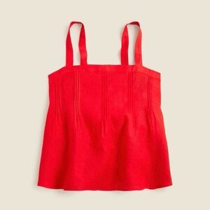 J crew vintage red Bow-back linen top